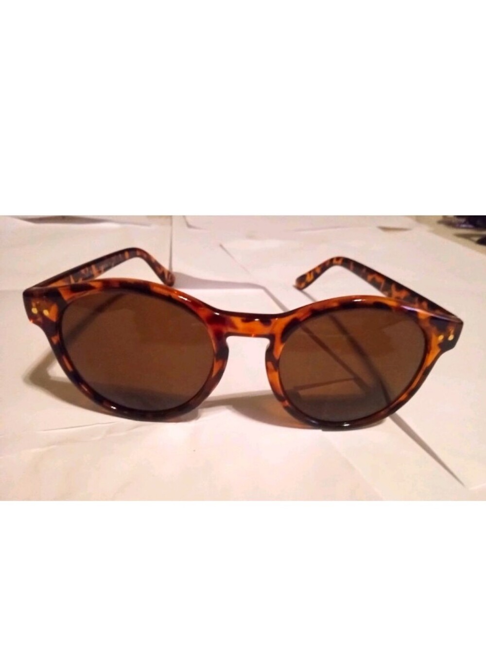 Aerie Sunnies Let The Real You Shine Tortoise Shell Sunglasses Brown Tinted Lens
